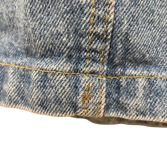 True Blue Denim Skirt Juniors 9/10 Wrap Mini Rigid Light Blue Jean Retro Y2K - Picture 7 of 9